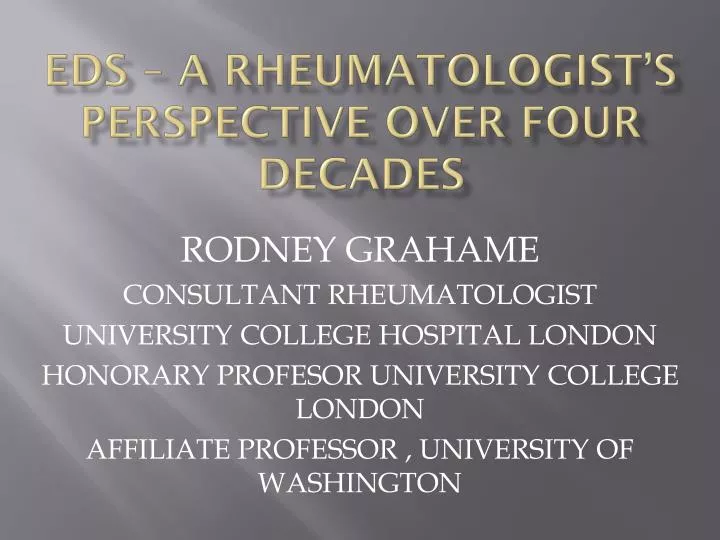 eds a rheumatologist s perspective over four decades