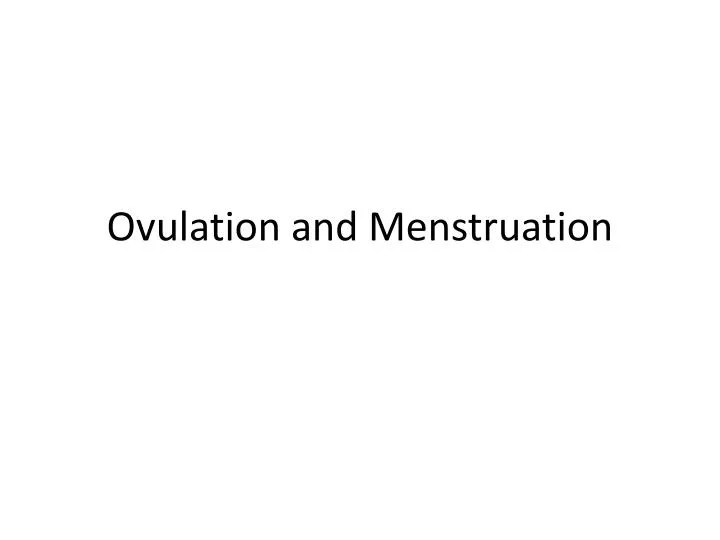 ovulation and menstruation