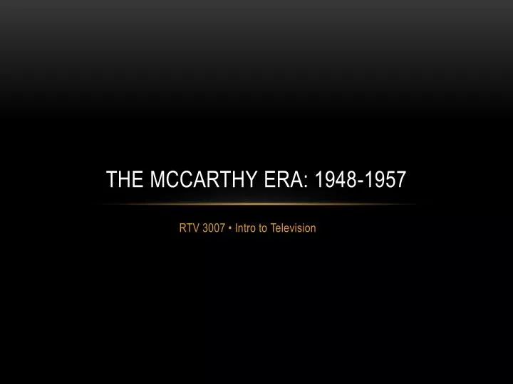 the mccarthy era 1948 1957