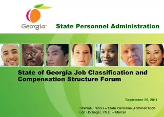 State of Georgia Job Classification and Compensation Structure Forum