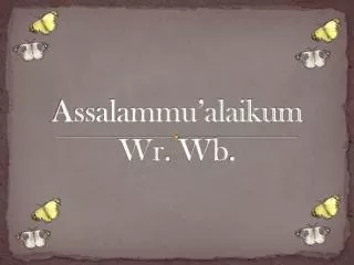 assalammu alaikum wr wb