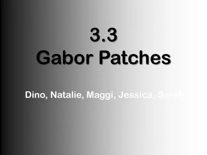3 3 gabor patches