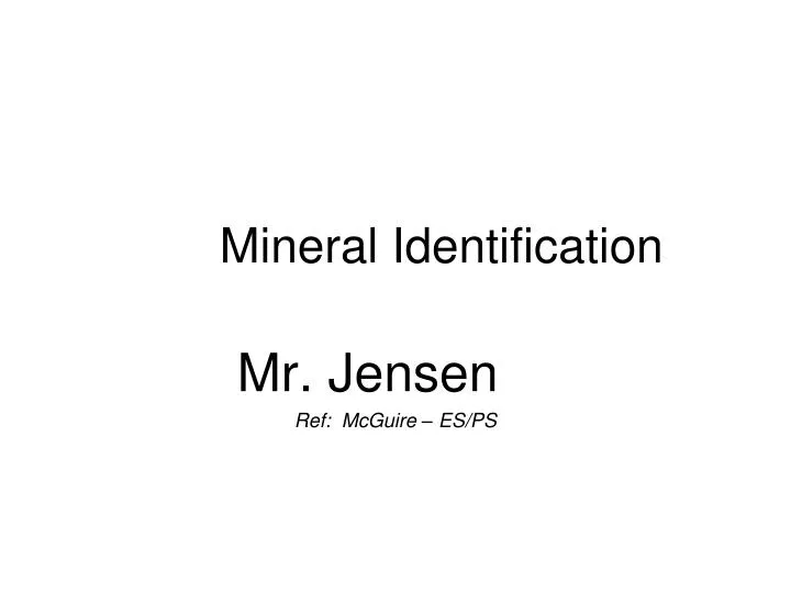 mineral identification