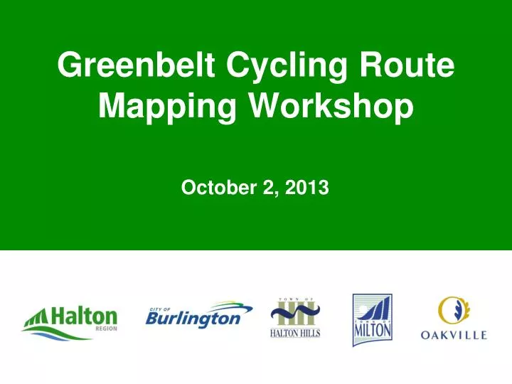 greenbelt cycling route mapping workshop