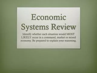 Economic Systems Review