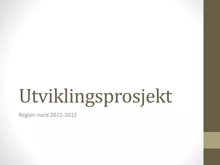 utviklingsprosjekt