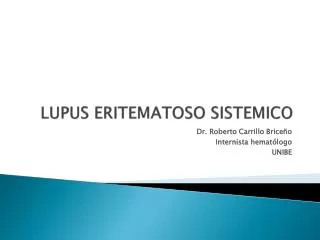 lupus eritematoso sistemico