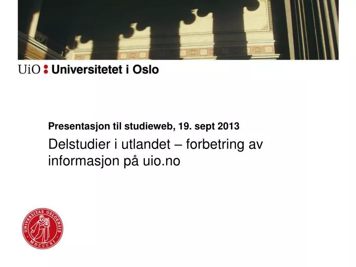 presentasjon til studieweb 19 sept 2013