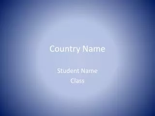 Country Name