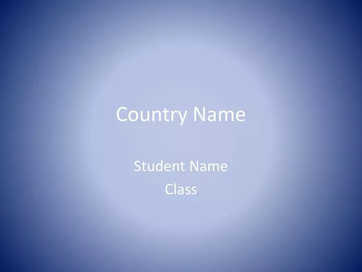 country name