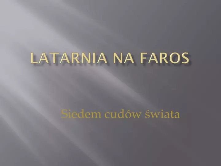 latarnia na faros