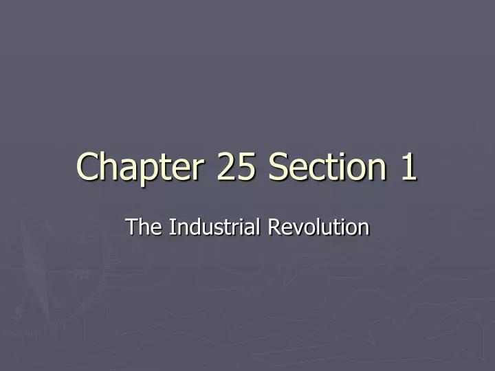 chapter 25 section 1