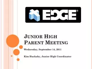 Junior High Parent Meeting