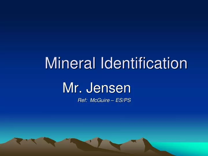 mineral identification