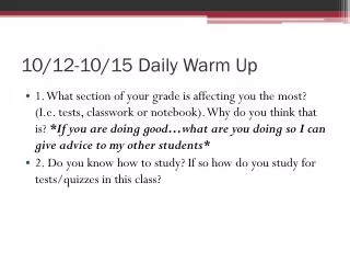 10 12 10 15 daily warm up