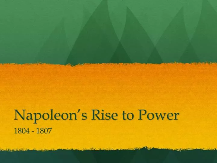 napoleon s rise to power