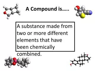 A Compound is…..