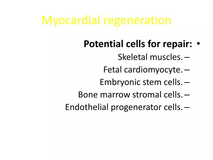 myocardial regeneration