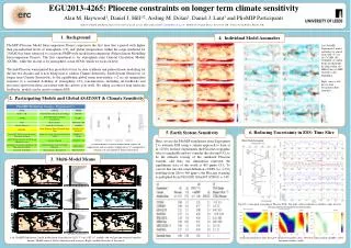 EGU2013 -4265: Pliocene constraints on longer term climate sensitivity