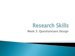 Research Skills