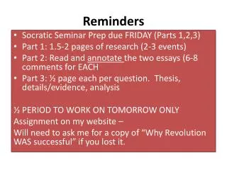 reminders