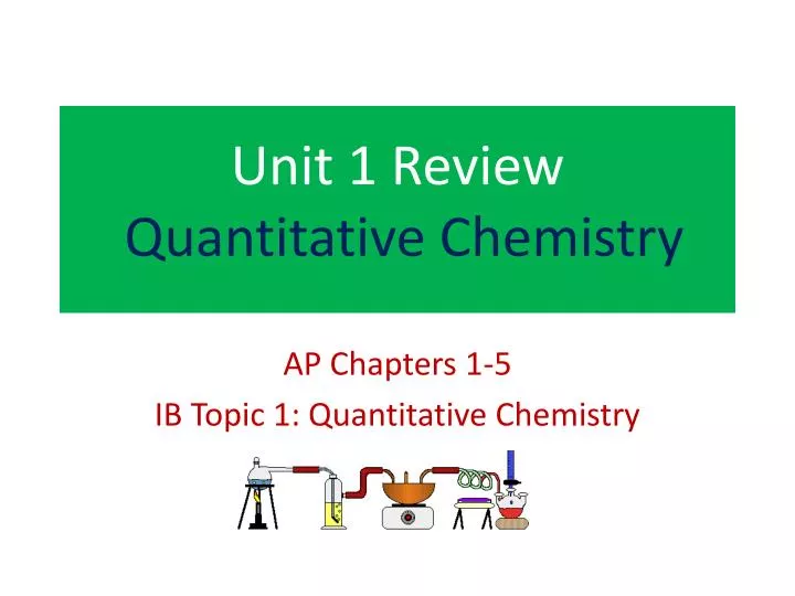 unit 1 review quantitative chemistry