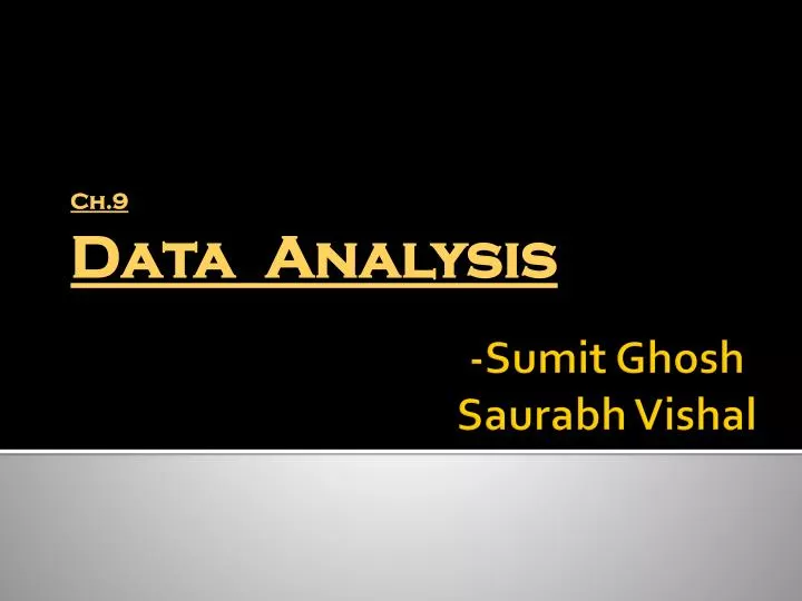 ch 9 data analysis