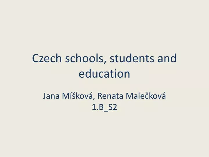 czech schools students and education