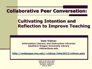 Cultivating Intention and Reflection to Improve Teaching