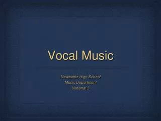 Vocal Music