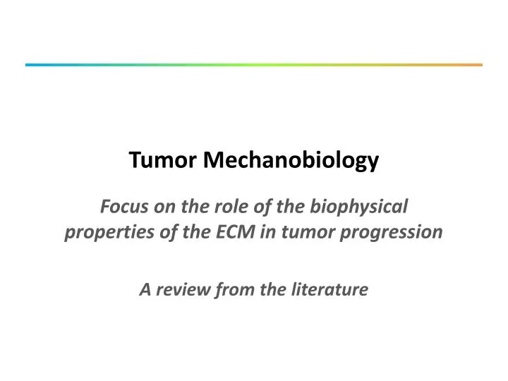 tumor mechanobiology