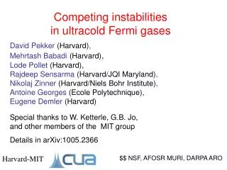 Competing instabilities in ultracold Fermi gases