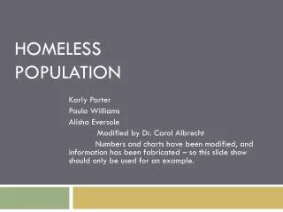 homeless population