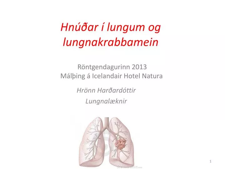 hn ar lungum og l ungnakrabbamein