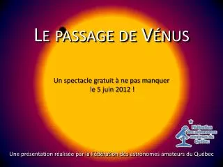 le passage de v nus