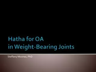 Hatha for OA in Weight-Bearing Joints