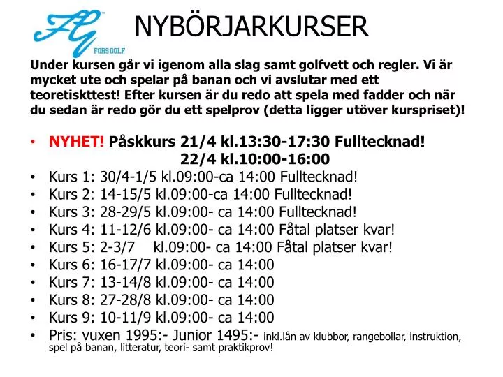 nyb rjarkurser