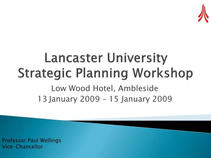 lancaster university strategic planning workshop