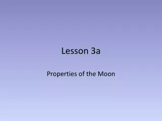 Lesson 3a