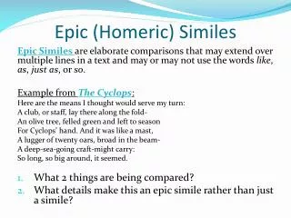 epic homeric similes