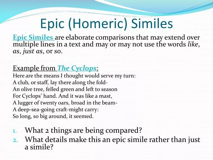 epic homeric similes