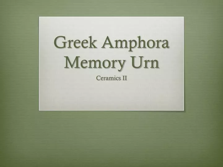 greek amphora memory urn
