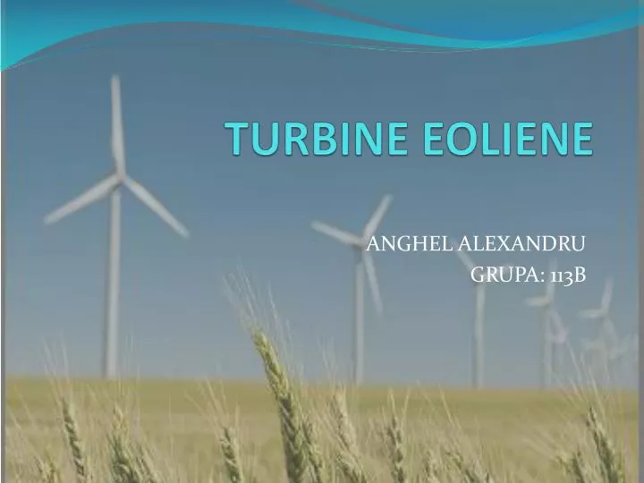 turbine eoliene