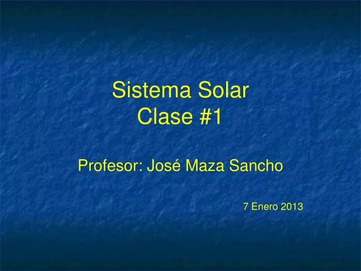 sistema solar clase 1