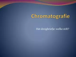 Chromatografie