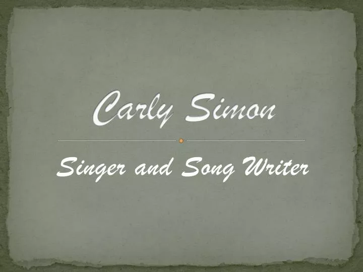 carly simon