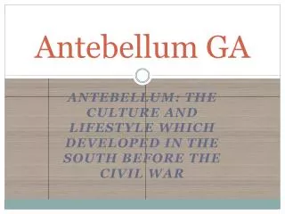 antebellum ga