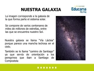 La imagen corresponde a la galaxia de la que forma parte el sistema solar.