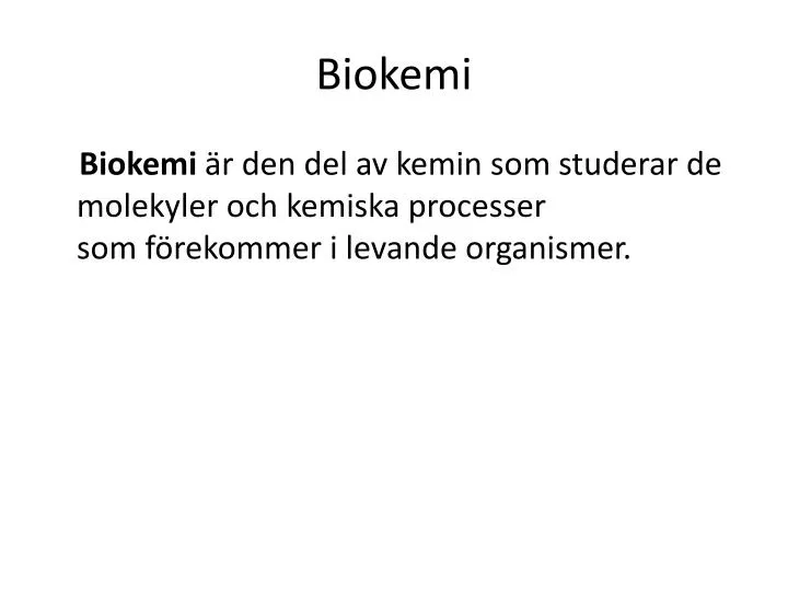 biokemi