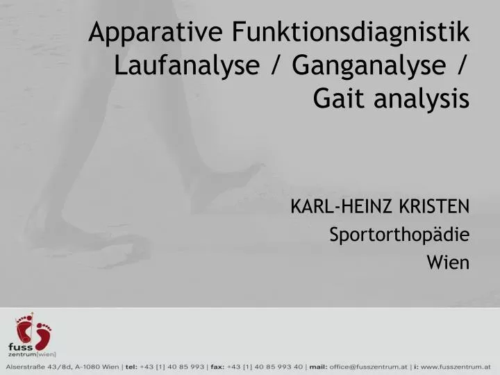 apparative funktionsdiagnistik laufanalyse ganganalyse gait analysis